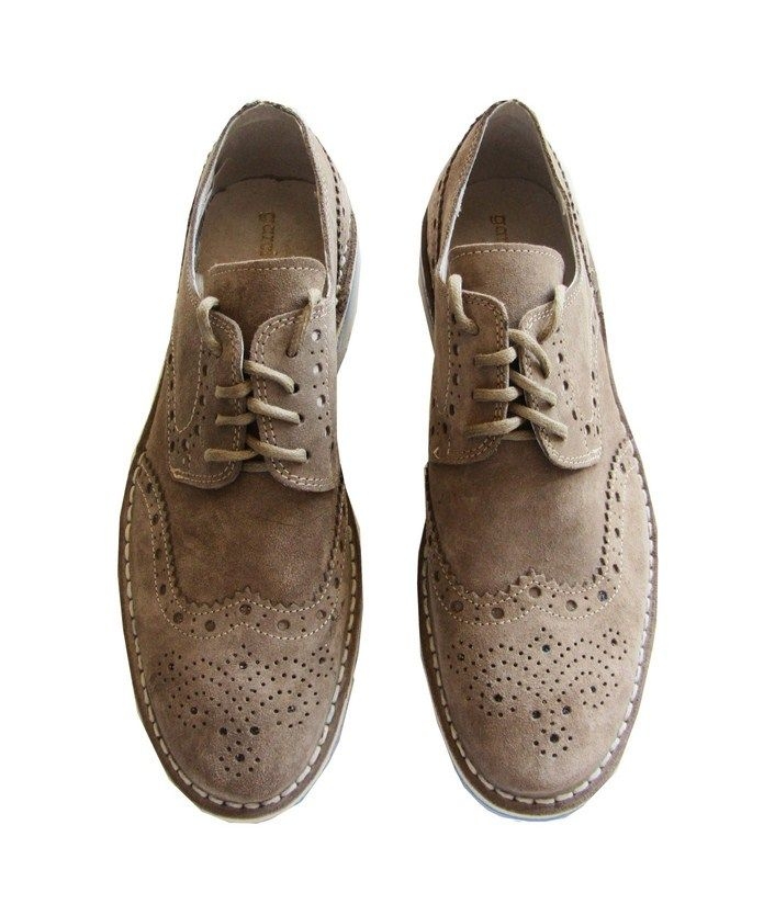 zapato derbi ante beige arriba